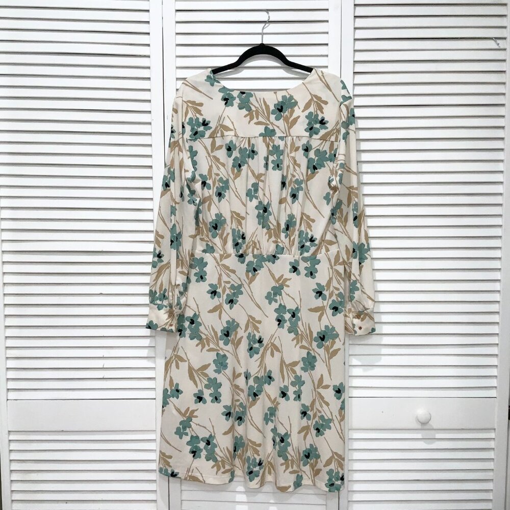 H&M Blue and Yellow Floral Midi Dress Size XL - Picture 3 of 4